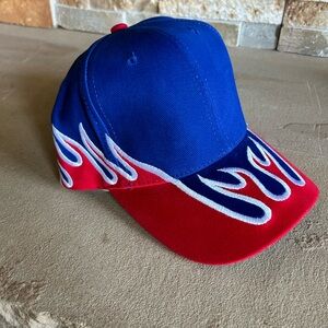ISSI Blue and Red Flame Baseball Cap